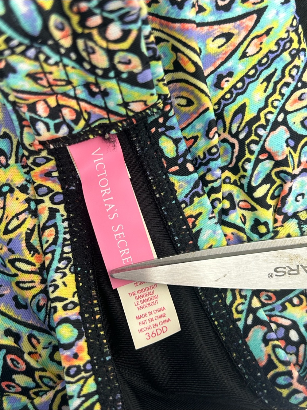 Victoria's Secret Multicolor Paisley Bandeau Bikini Top - underwire - Picture 8 of 8